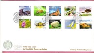Guernsey Wlk.Bryt. 2007 FDC 10zn. flora i fauna,pszczoła, jeż, sowa, Mi 15€