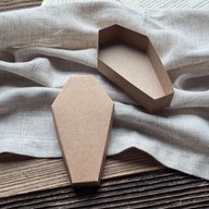 Pudełko mini trumna na Halloween – baza kraft – zestaw 2 szt. - zrób to sam