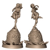 Shuriken Kunoichi Ninja Czarodziejka Pinup RPG Druk 3D