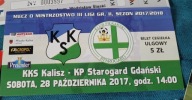 Bilet KKS Kalisz - Starogard Gdański