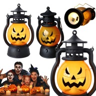LAMPION LED DEKORACJA HALLOWEEN DYNIA STRASZNA SWIECACA LAMPA LAMPKA DUZA