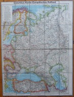 POLSKA, EUROPEJSKA ROSJA, „WOJENNA” MAPA z r. 1942, Columbus-Karte