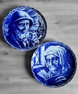 ZESTAW PORCELANOWYCH KOLEKCJONERSKICH SYGNOWANYCH TALERZY_L 50- XX W_UNIKAT