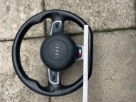 AUDI A3 A4 A5 A6 A7 Q3 Q5 Q7 KIEROWNICA ŚCIĘTA SKÓRA S-LINE poduszka 21cm