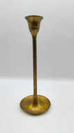 STARY mosiężny ŚWIECZNIK taki z duszą 18,5 cm widać miejscami patynę Indie