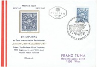 Austria - Klagenfurt - zabytki architektury - obiegowy - Mi. 1256 FDC