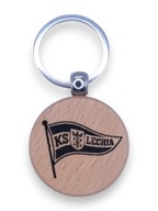 Drewniany brelok Lechia Gdańsk – grawer z logo, prezent dla kibica