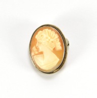 SREBRO PIEKNA STARA BROSZKA WISIOREK Z KAMEĄ próba 800 ZOBACZ!