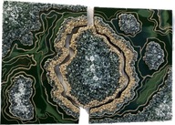 Obraz Geoda z żywicy Tryptyk 74x50 cm Wyprzedaż