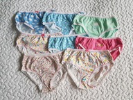 Mothercare majtki kolorowe kwiatki 8szt nowe roz 116
