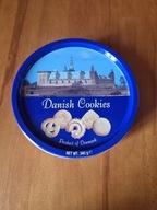 Okrągłe blaszane pudełko