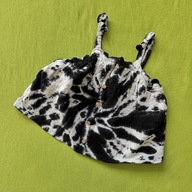 Muślinowy top NEXT 122 dziewczęcy luźny print w stylu tie dye (298)