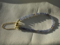 NIEZWYKŁA NOWA BRANSOLETKA TANZANITY ZŁOTO 14K PR. 585 + GRATIS!!!