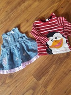 Zestaw niemowlęcy sukienka + bluzeczka 74cm