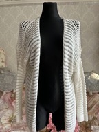 KARDIGAN NARZUTKA prążkowana dziergana MIDI jesienna wiosna vintage