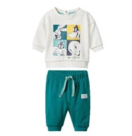 Looney Tunes dres komplet zestaw niemowlęcy niebieski 86/92 12-24 miesięcy