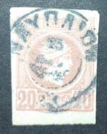 Grecja-H6 Maly Hermes przed 1900r 20 lepta ciety