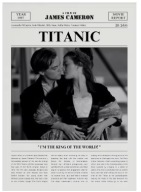 Plakat „Movie Times” – Minimalistyczny Plakat Filmowy w Stylu Gazety