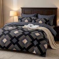 Komplet pościeli bawełnianej satynowej 160x200 cm z 2 poszewkami 70x80 cm