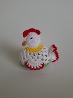 Kurka Wielkanocna do koszyczka na szydełku handmade