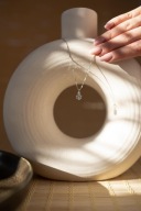 Srebrny naszyjnik z moissanitem 1ct–Klasyczny klejnot o diamentowym blasku