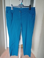 spodnie dżins gina laura julia 46 zielone niebieskie proste ze średnim stan