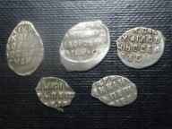 I.Zestaw kopiejek do identyfikacji,5 szt.srebro.