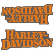 2x Naklejka z logo HARLEY DAVIDSON Wzór HD BOBBER, 18 kolorów, Rozmiary