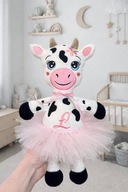 Personalizowana przytulanka krówka imię maskotka