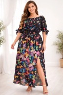 DŁUGA SUKIENKA OKAZJONALNA MOTYLE