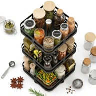 Pojemnik na przyprawy metalowy OBROTOWY STOJAK ORGANIZER