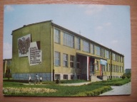 Łask Szkoła - Pomnik Tysiąclecia im. Janka Krasickiego BW Ruch Obieg 1968 r