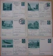 TRZEIA RZESZA -postkarte -6 sztuk -WIDOKI -NIEMCY -obieg