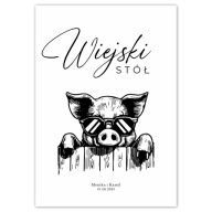 Wiejski stół poczęstunek na wesele ślub ślubne PDF