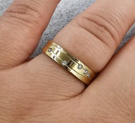 AAA Pierścionek obrączka złota stal chirurgiczna średnica 20 mm