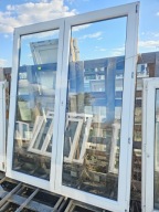 OKNO/DRZWI Balkonowe Dwuskrzydłowe Plastikowe PCV 179x228cm Białe/Złoty Dąb