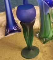 Krosno kielich szkło unikatowe w typie Murano 16 cm lata 70/90 PRL