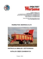 Warfama N-270 - instrukcja obsługi, katalog części rozrzutnika obornika