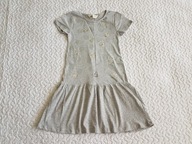 Cool Club sukienka szara w błyszczące kropki nowa roz 122-128