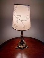 Lampa mosiężna z abażurem