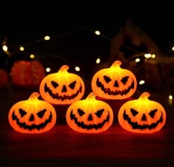6 sztuk latarnia na Halloween dekoracyjna świecąca dynia latarnia LED