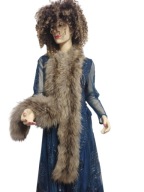 futro SZAL boa z naturalnego futra jenotów karnawał