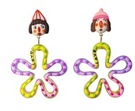 KOLCZYKI kolorowe emalia abstrakcyjne zabawne