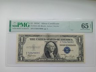 Banknot USA 1 dolar 1935C blok IE PMG 65 EPQ
