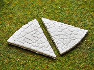 Cegiełki gipsowe droga szeroka ostry zakręt 02j