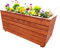 Donica ogrodowa drewniana duża 90x43x40