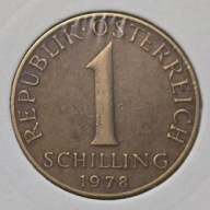 *AUSTRIA [0009]*1 szyling (1 SCHILLING) 1978 Kwiaty: Szarotka alpejska