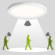 Lumare Lampa sufitowa LED, 18 W, ekstra płaska, z czujnikiem ruchu