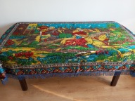 GOBELIN - KILIM NAD ŁÓŻKO. 210 / 136 cm. ZABYTEK.