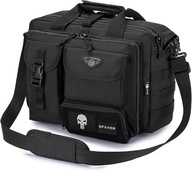 SPAHER Teczka Męska Torba do Pracy NA Laptopa WOJSKOWA TAKTYCZNA Czarna